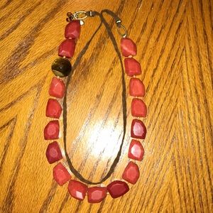 Fossil glass necklace
